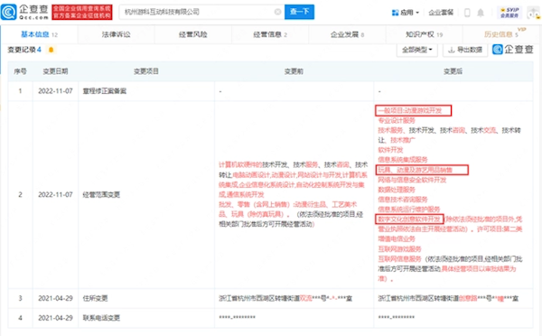 被誉为国产3A游戏之光！《黑神话：悟空》方经营范围新增游戏开发